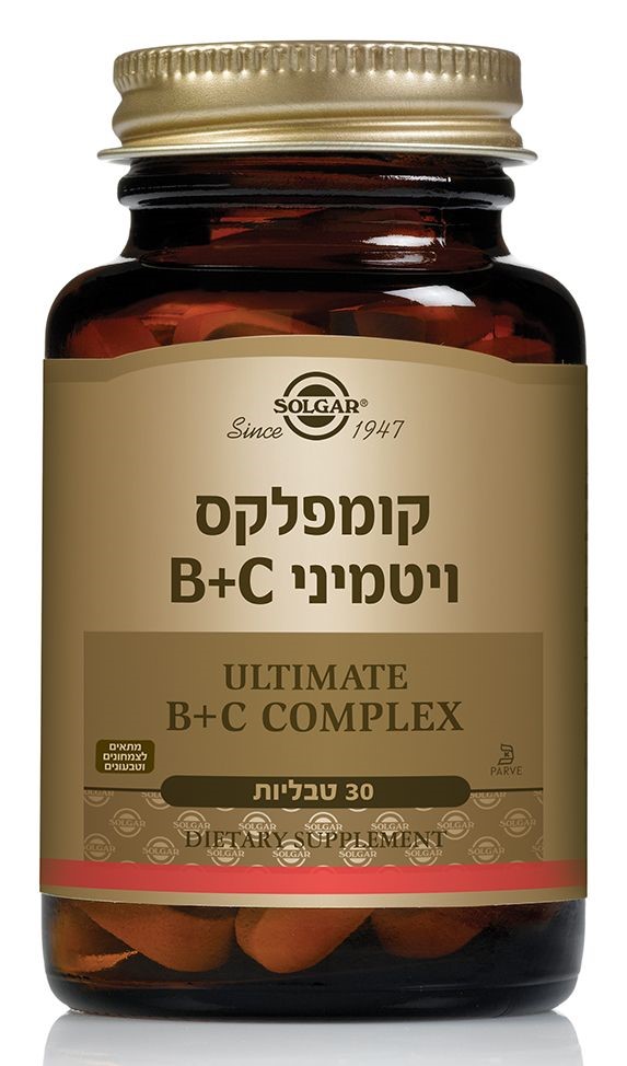 קומפלקס ויטמין B+C 30 טבליות קומפלקס ויטמין B+C 30 טבליות